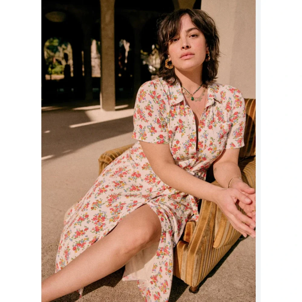 SEZANE ADÈLE DRESS JARDIN SECRET SIZE 38 US 6 - Picture 1 of 16